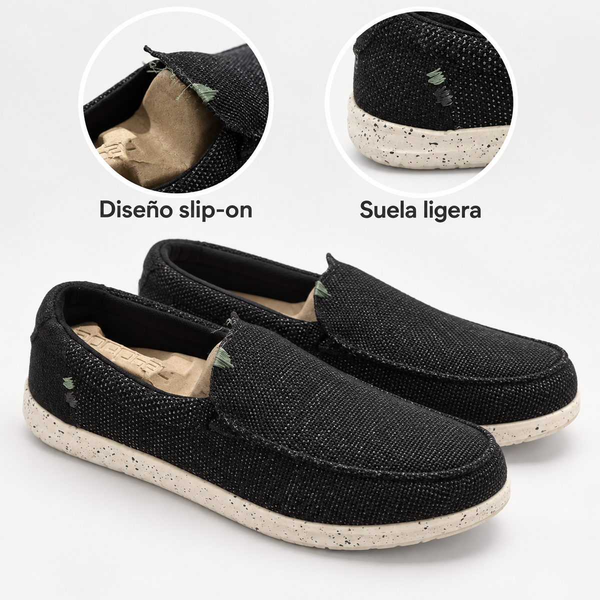 Características de los mocasines HEYDUDE Mikka Free Ink