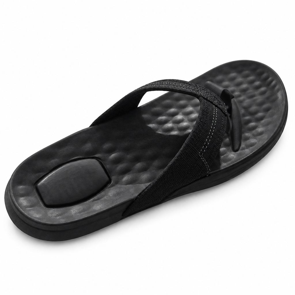 Detalle de sandalia HEYDUDE Myers Flip Classic 17622 negra