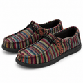 Mocasines HEYDUDE Wally Serape Mesa Verde sobre fondo blanco
