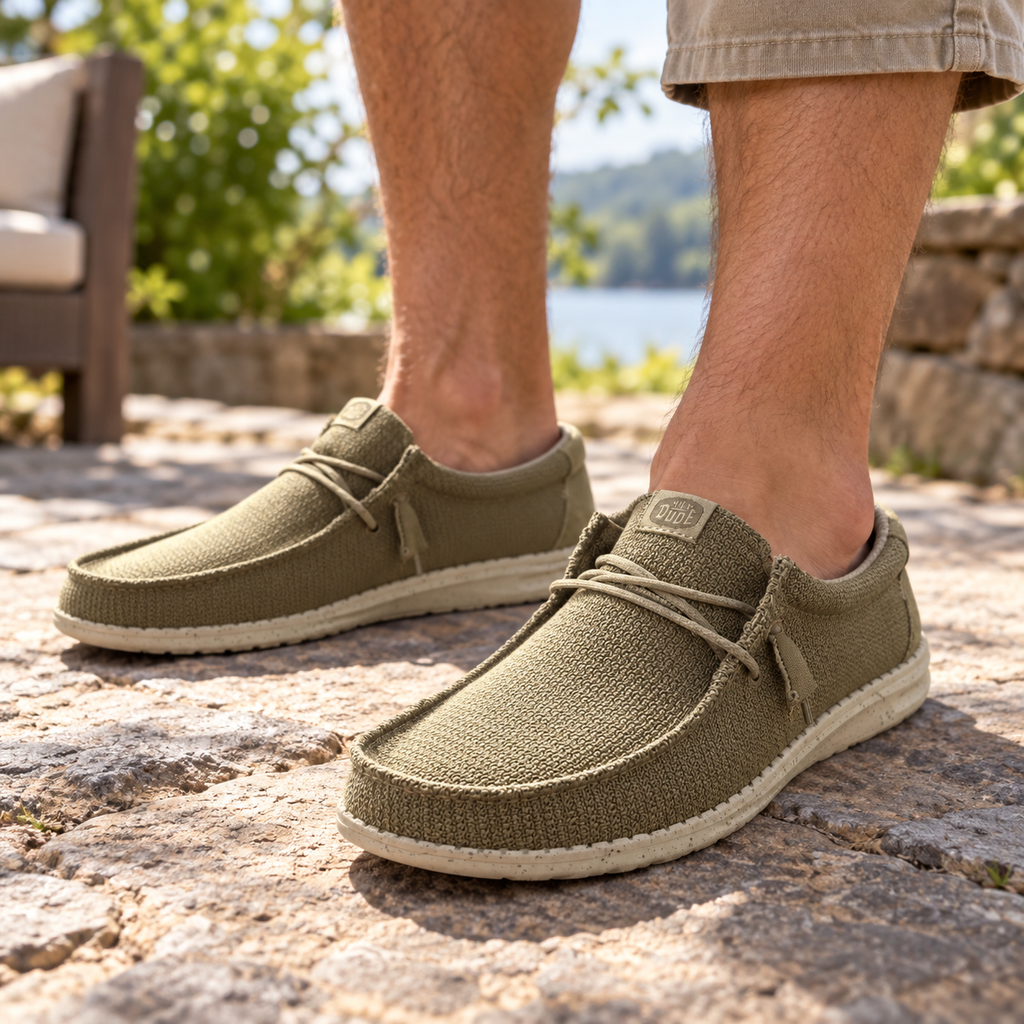 Mocasines HEYDUDE Wally Sport Mesh 16033 Tan, imagen lifestyle