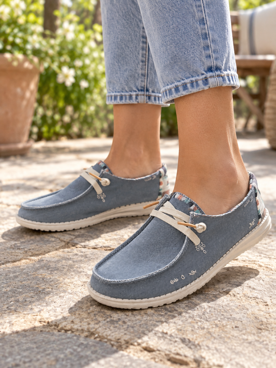 Mocasines HEYDUDE Wendy Boho 14941 Light Denim, imagen lifestyle