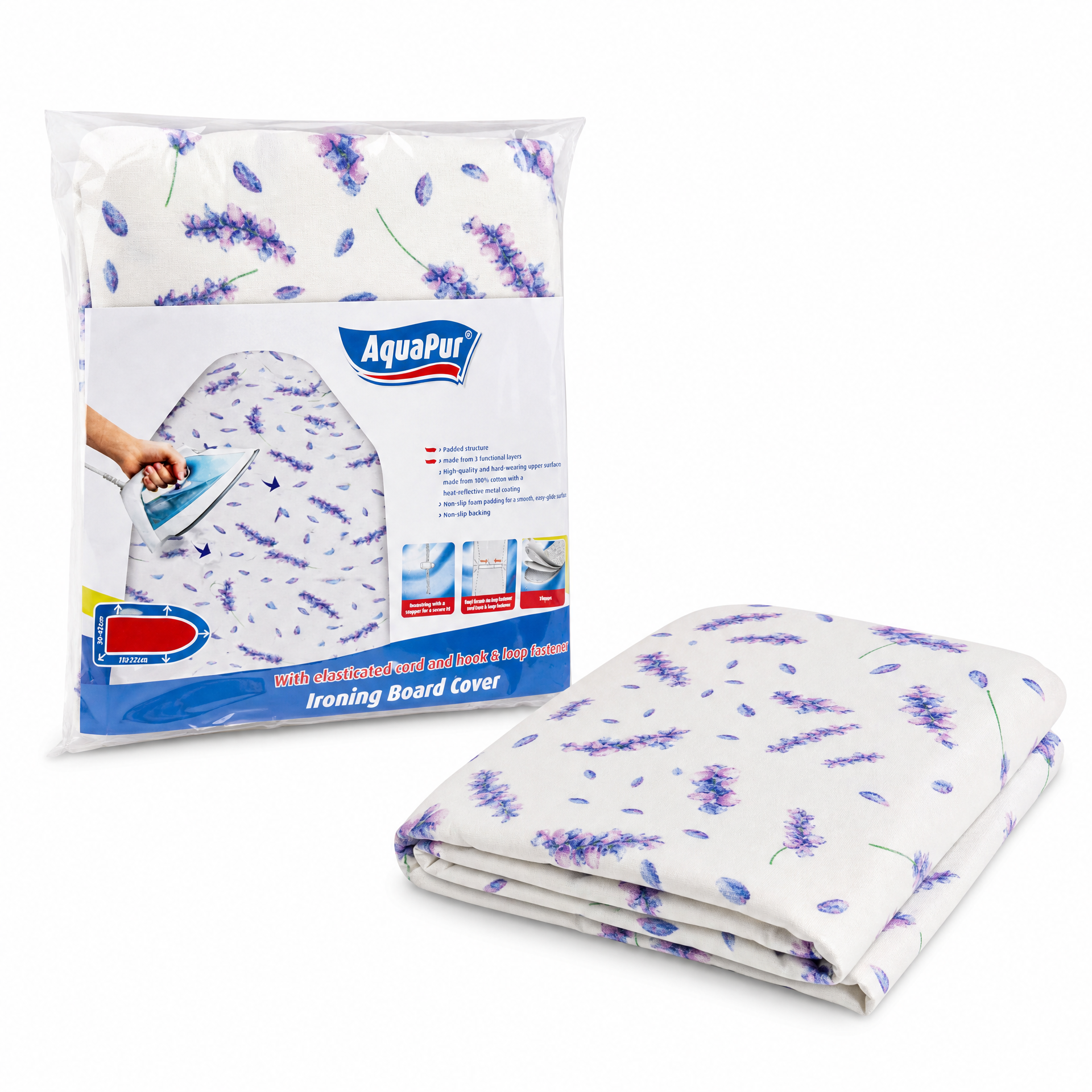 AquaPur Funda para Tabla de Planchar con 3 Capas