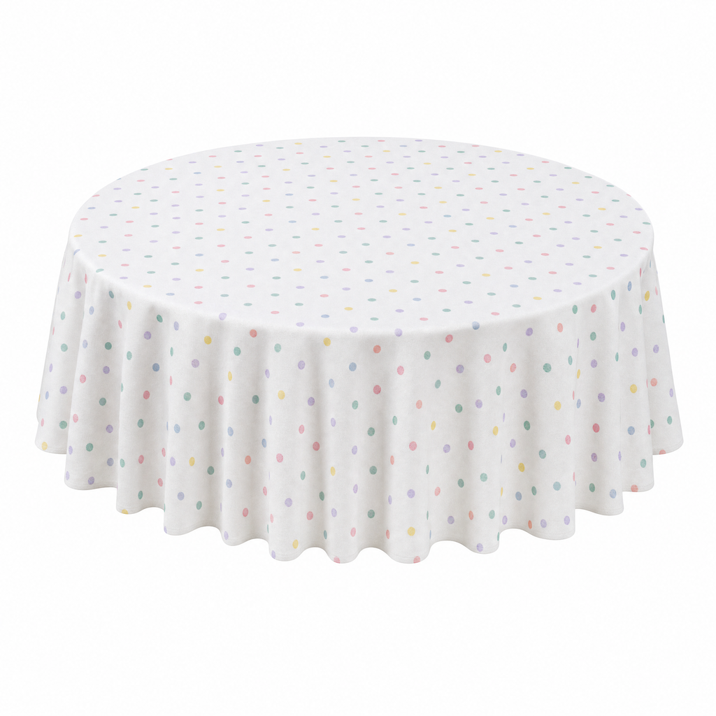 Livarno Home Mantel redondo con topos