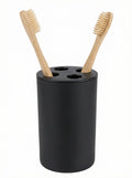 Portacepillos de Dientes Cristal Negro - Livarno Home