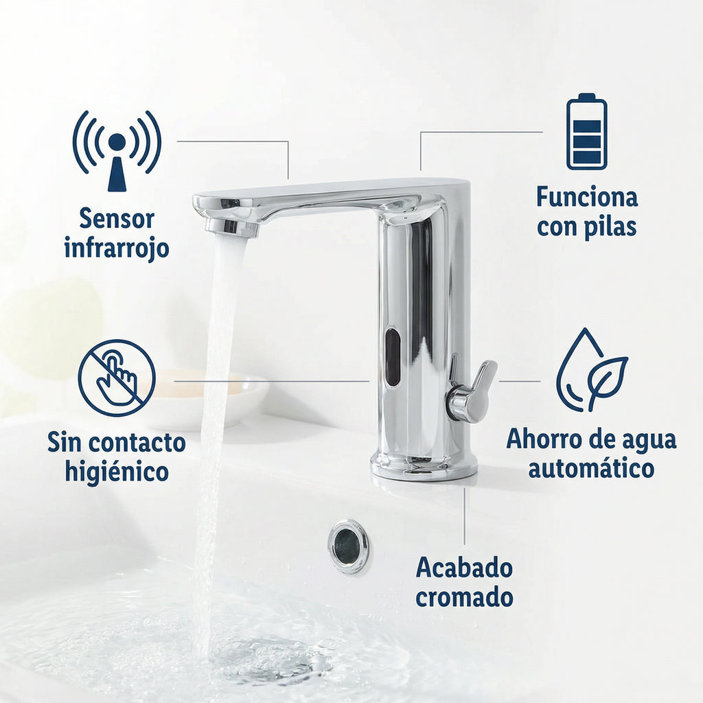 Grifo de Lavabo con Sensor Automático - Livarno Home