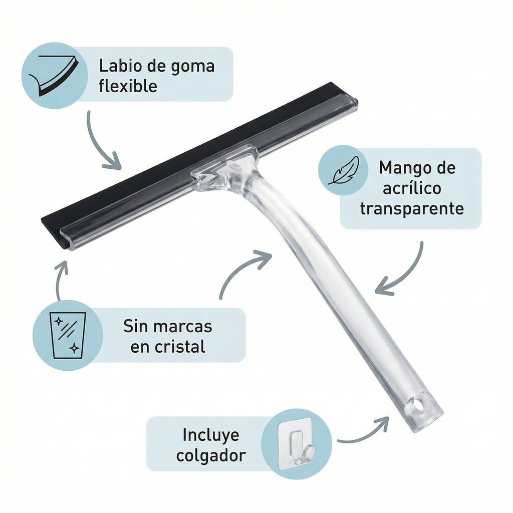 Limpiacristales de Ducha con Soporte - Home Creation