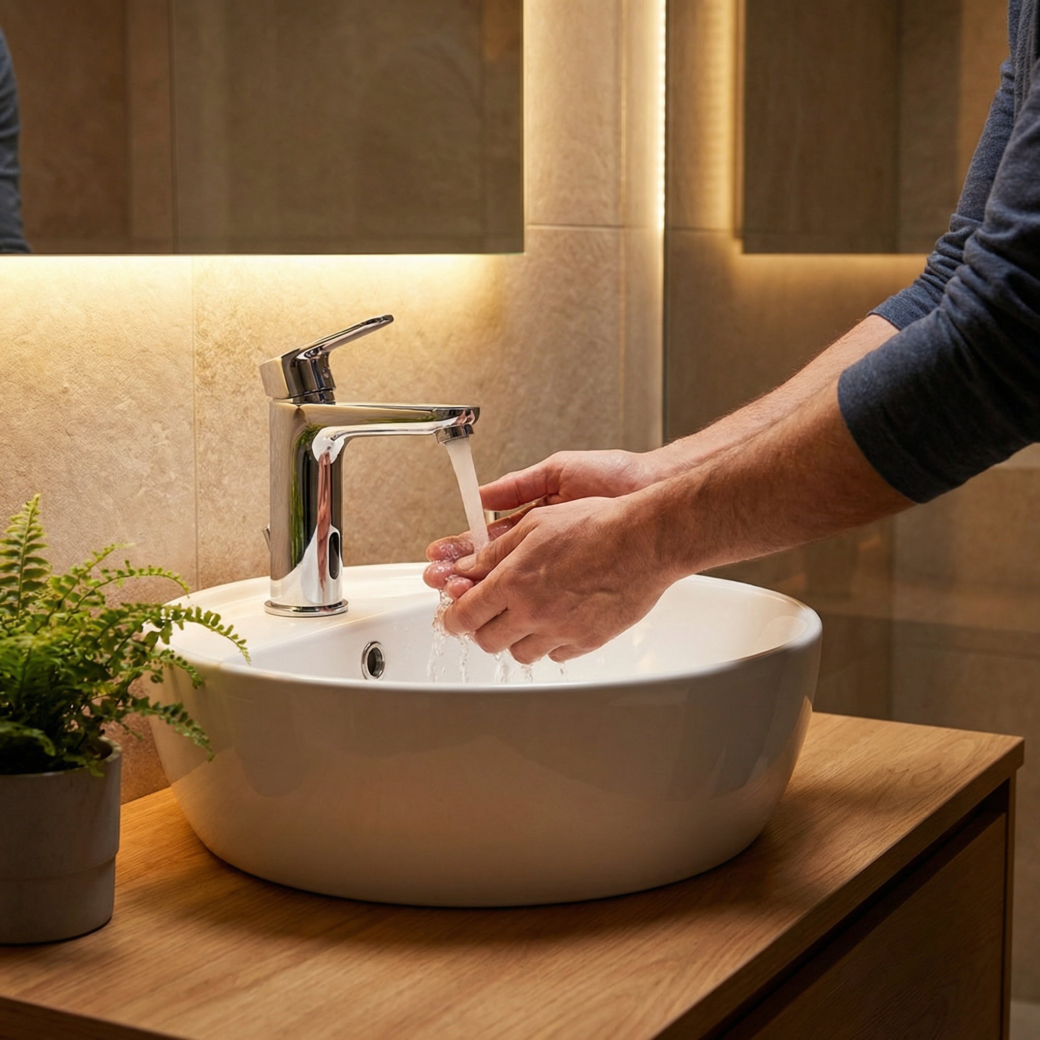 Grifo de Lavabo con Sensor Automático - Livarno Home