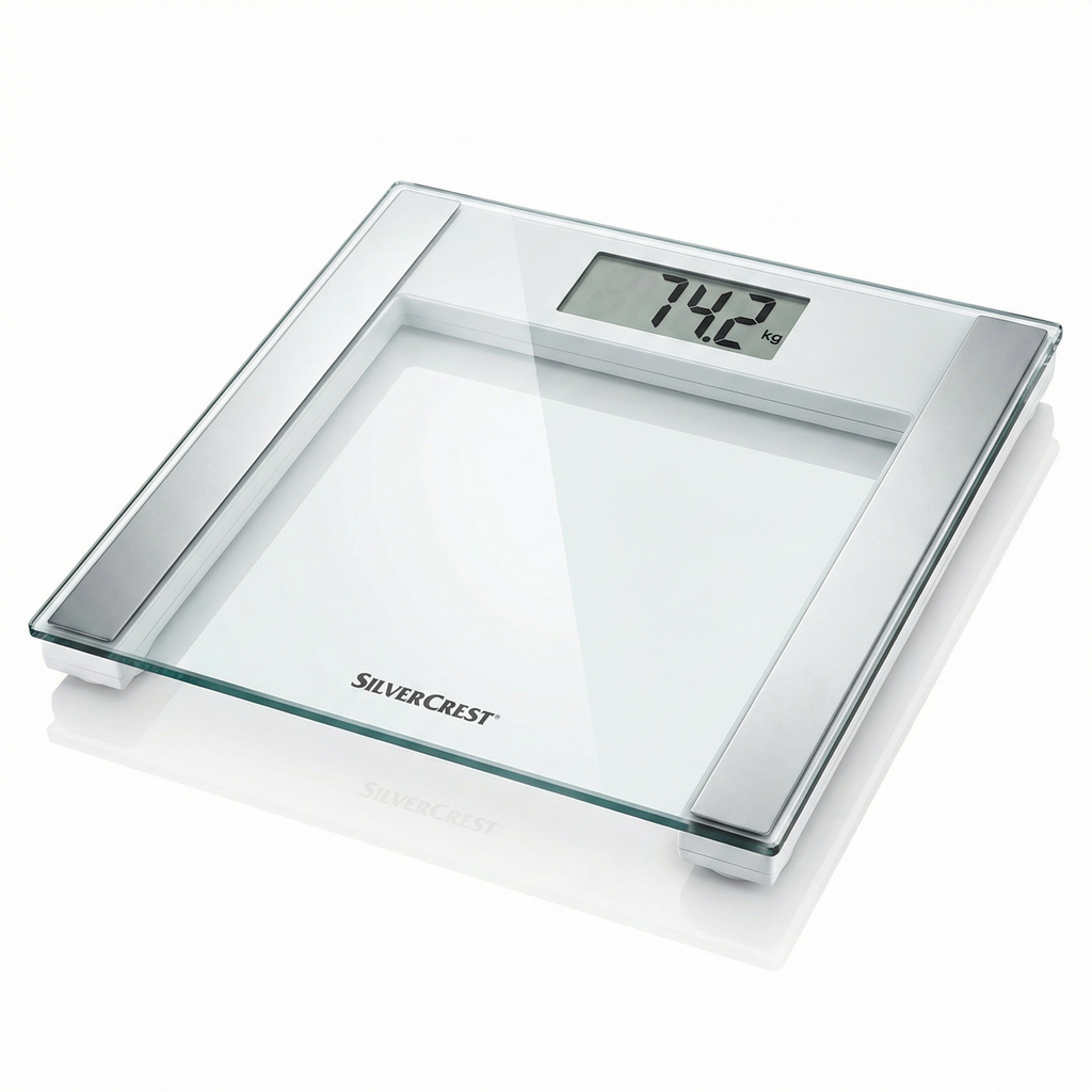 Bascula de Bano Digital SilverCrest - Cristal Templado 180kg