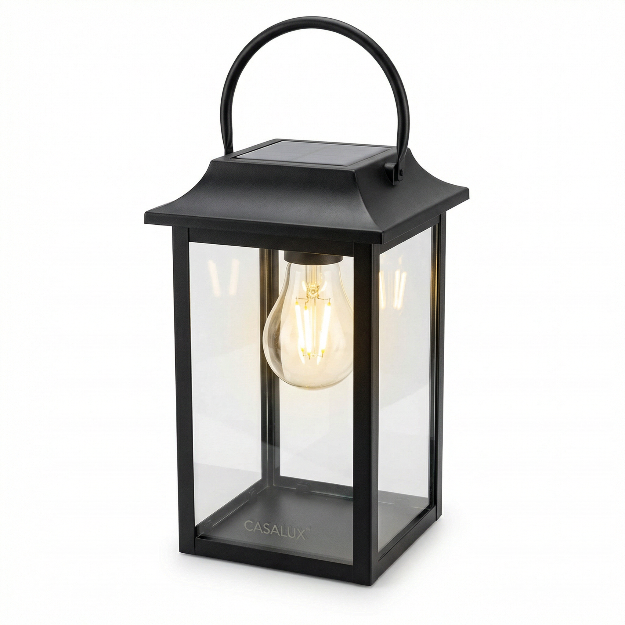 Farolillo Solar Filamento LED Negro Estilo Clásico | Casalux