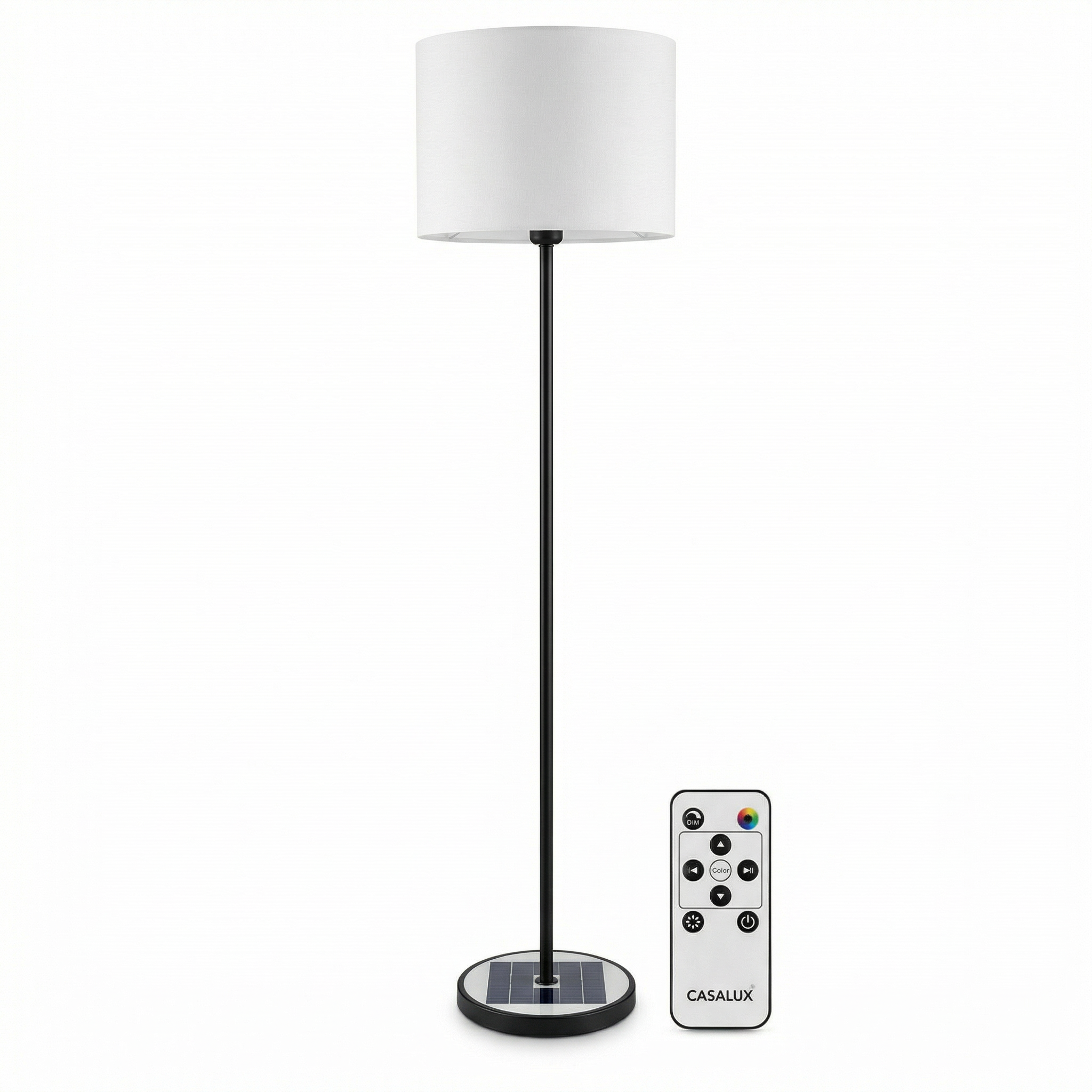Lámpara de Pie Solar LED con Mando a Distancia y Cambio de Color | Casalux