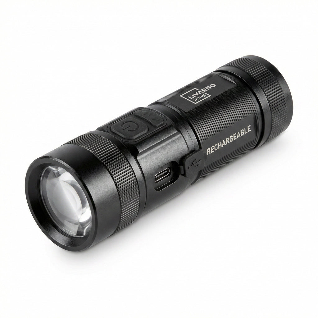 Linterna LED Recargable Livarno Home - 3 Modos de Luz