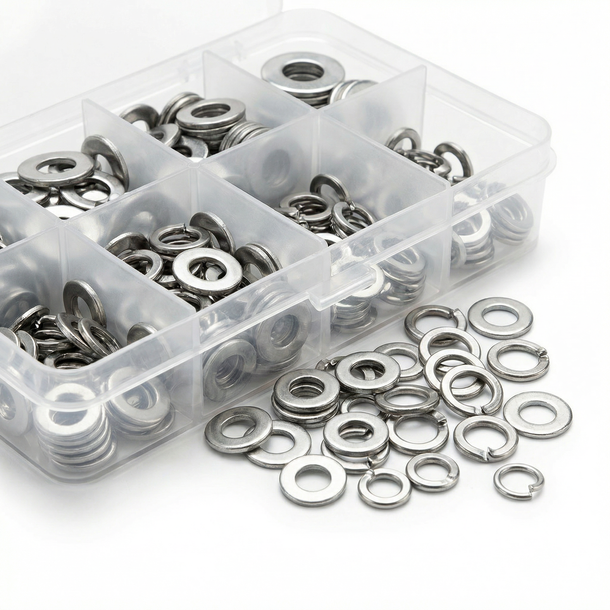 Set de Arandelas Surtidas con Caja Organizadora
