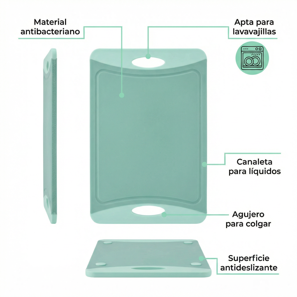 Tabla de Cortar Antibacteriana Crofton - Verde Menta