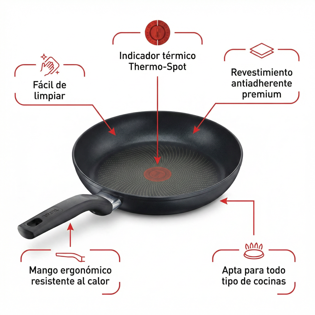 Sarten Tefal con Indicador Termico Thermo-Spot