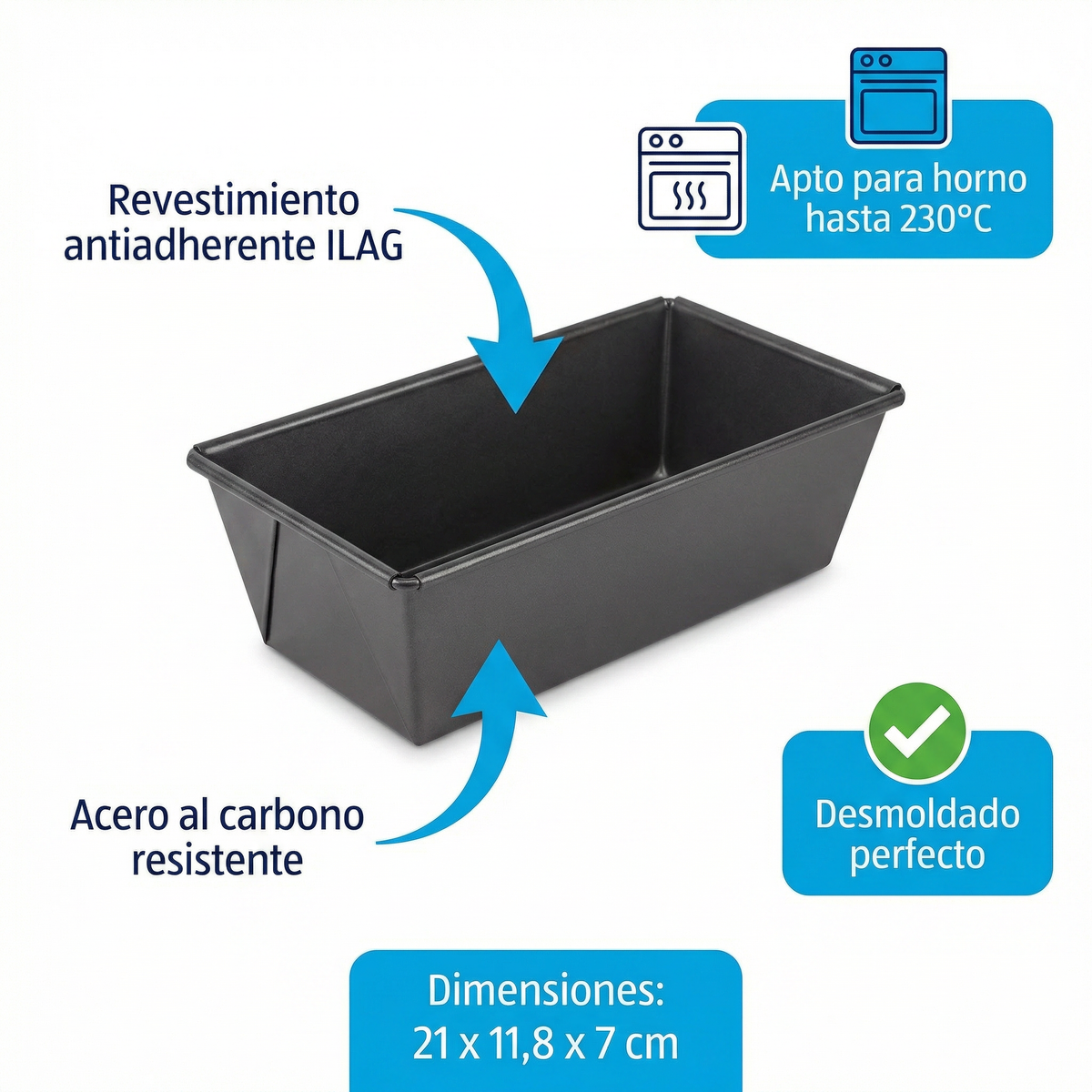 Molde Plum Cake Crofton Antiadherente ILAG 21cm