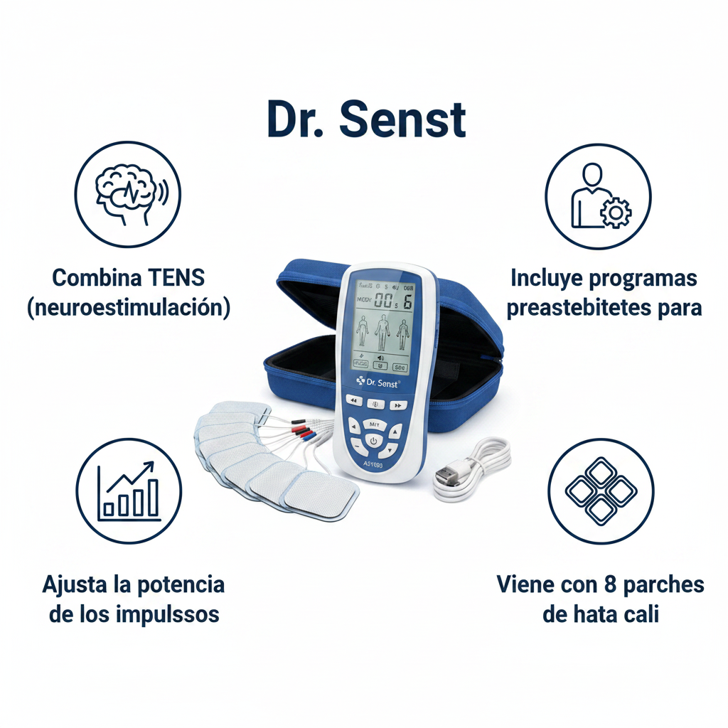 Electroestimulador TENS/EMS 24 Modos con 8 Electrodos | Dr. Senst