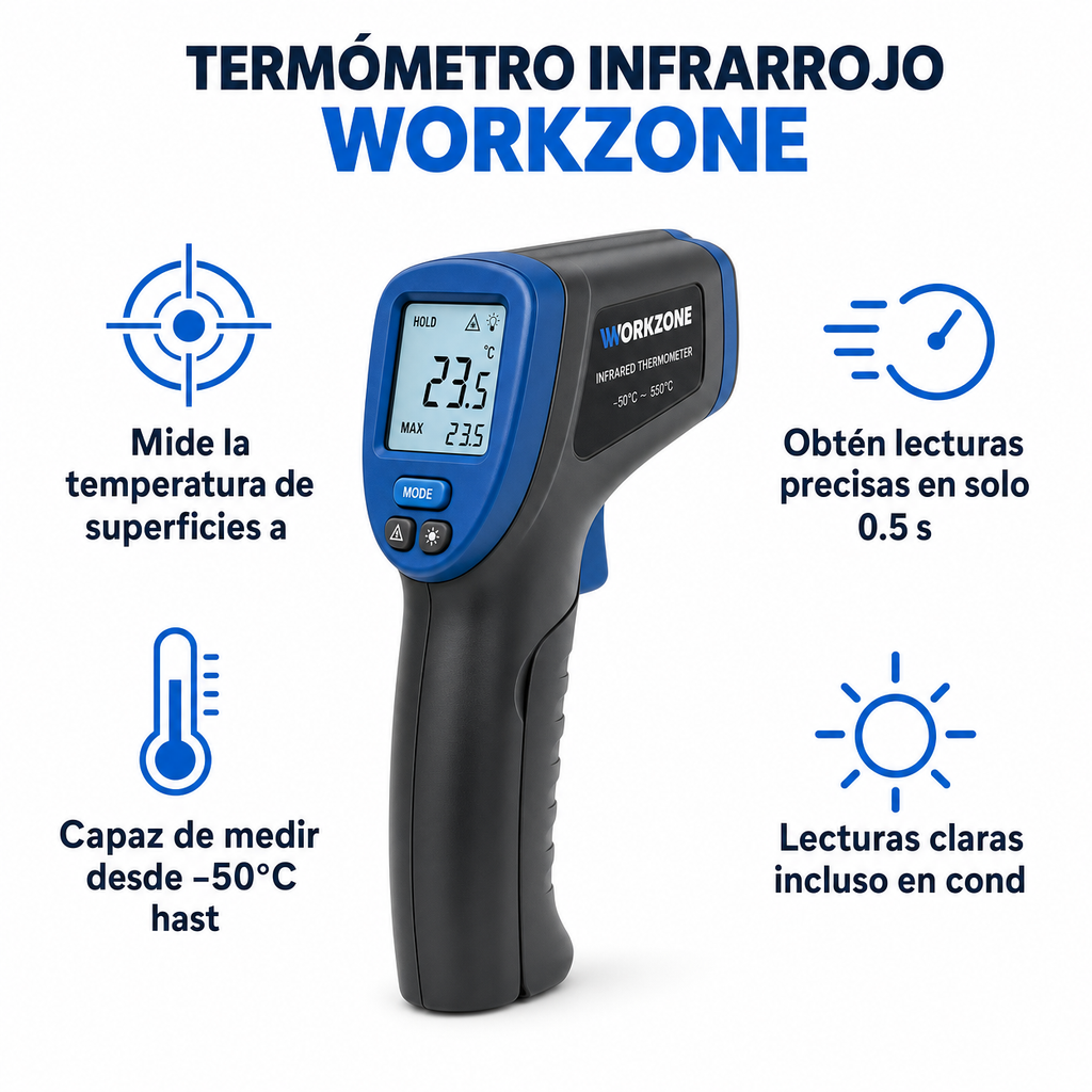 Termómetro Infrarrojo Workzone
