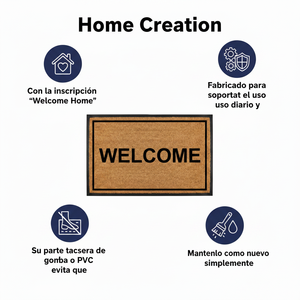 Felpudo Exterior Welcome Home Creation