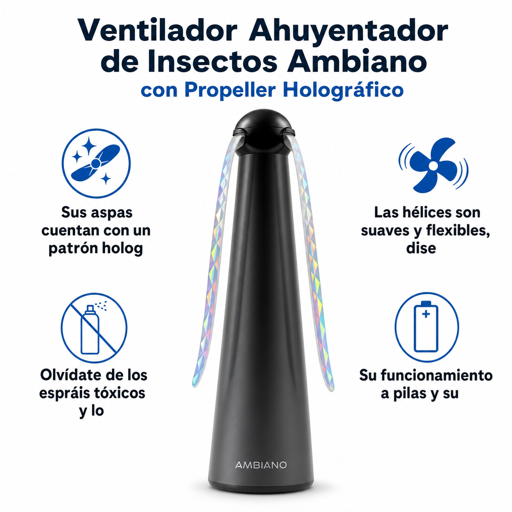 Ventilador Ahuyentador de Insectos Ambiano con Propeller Holográfico
