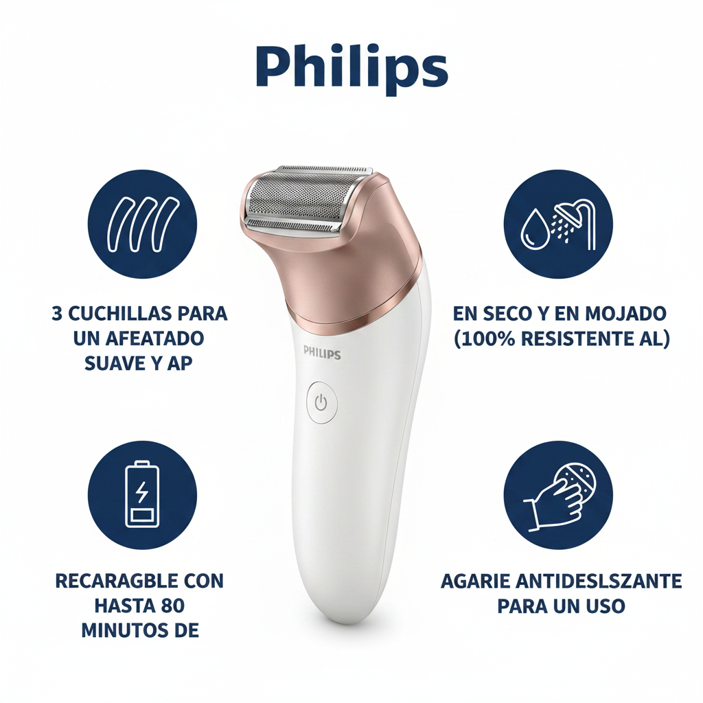 Depiladora Corporal Philips Body Shaver 6000 Wet and Dry
