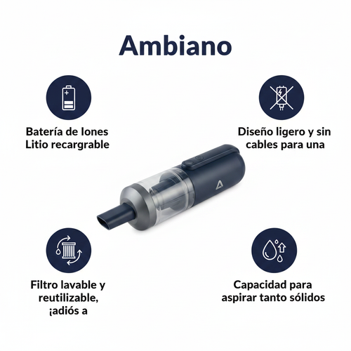 Aspirador de Mano Inalámbrico Ambiano