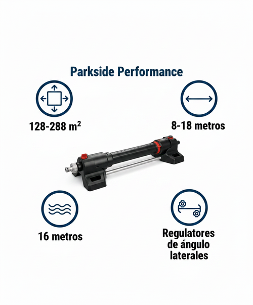 Aspersor Oscilante de Jardín Grande 128-288 m² | Parkside Performance