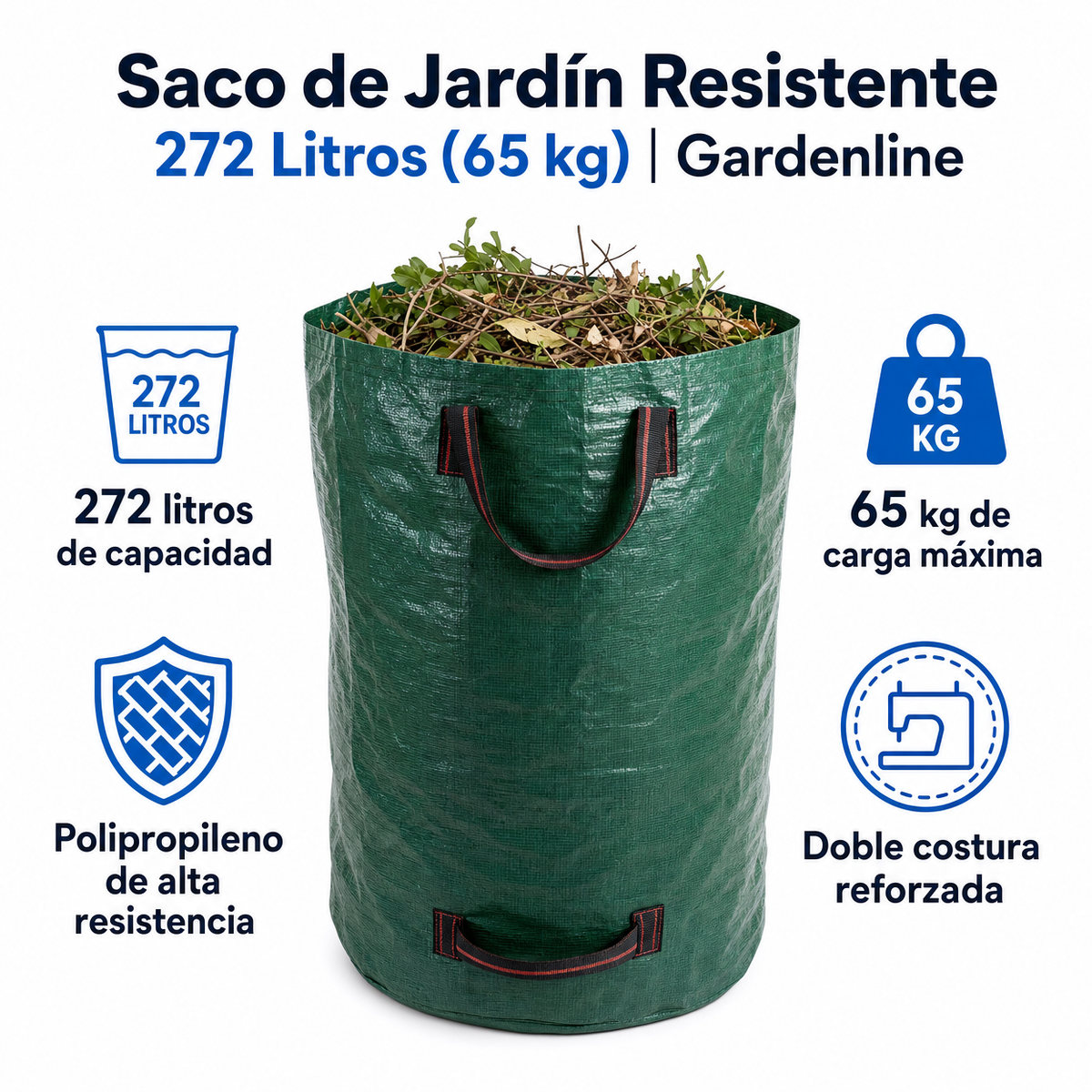 Saco de Jardín Resistente 272 Litros (65 kg) | Gardenline