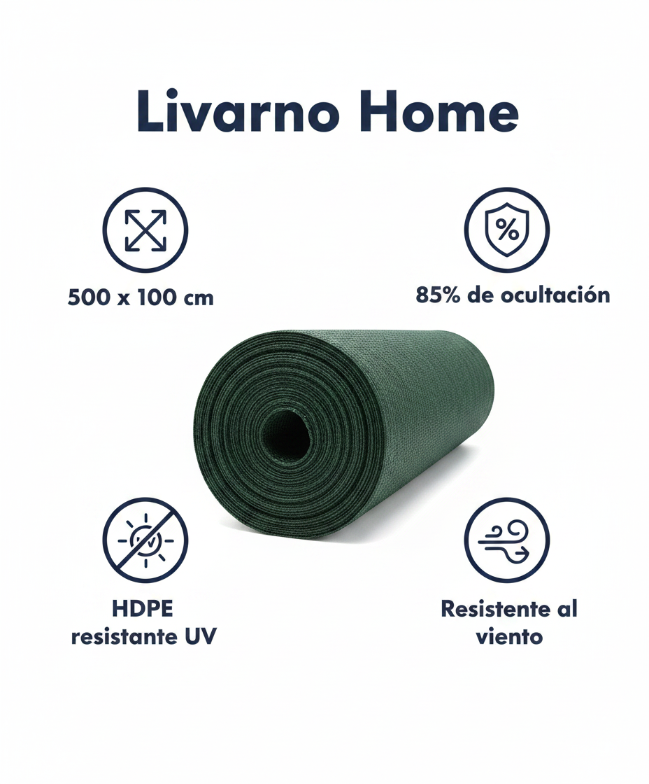 Malla de Privacidad para Valla Verde 500x100 cm | Livarno Home
