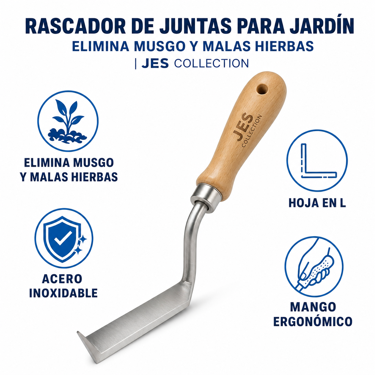 Rascador de Juntas para Jardín Elimina Musgo y Malas Hierbas | Jes Collection