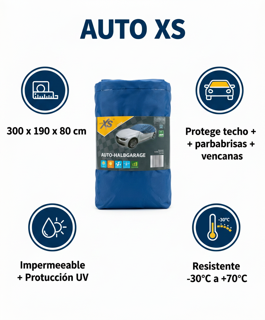 Media Funda Coche Impermeable Talla L/XL 300x190x80 cm | Auto XS