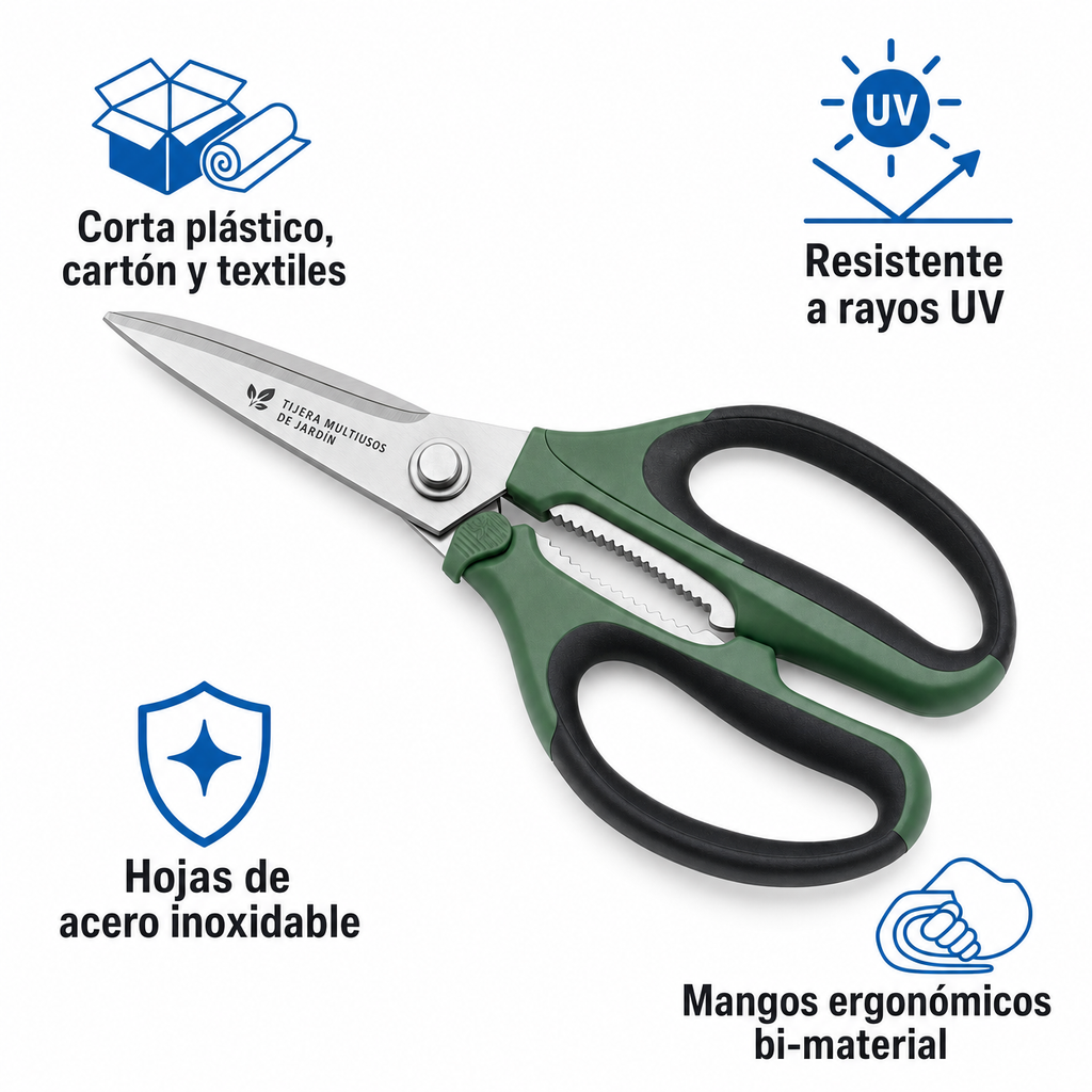 Tijera Multiusos de Jardín para Plástico Cartón y Textiles UV-Resistant | Parkside