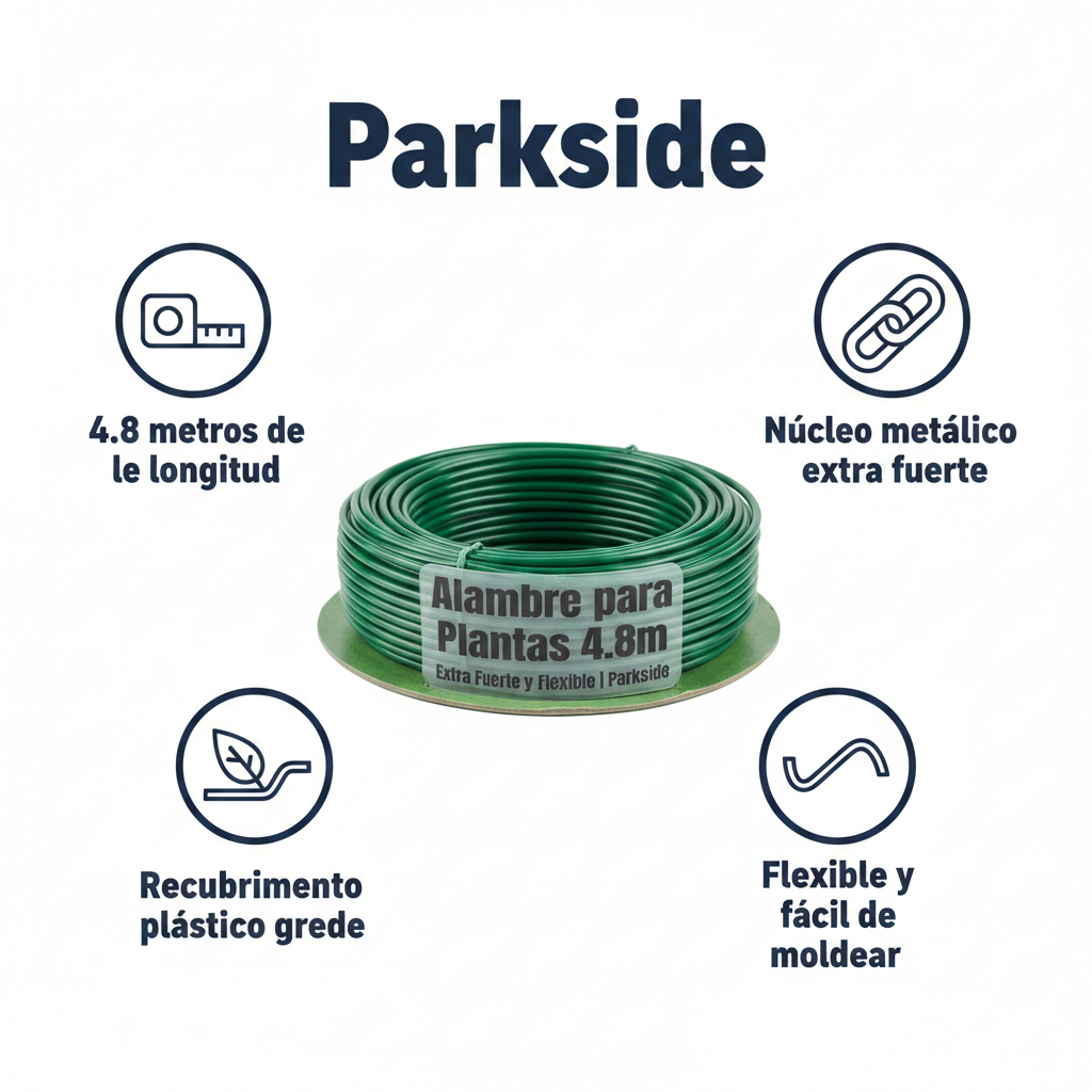 Alambre para Plantas Multiusos 4.8m Extra Fuerte y Flexible | Parkside