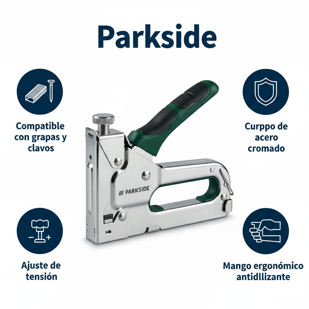Grapadora Manual de Bricolaje para Grapas y Clavos | Parkside