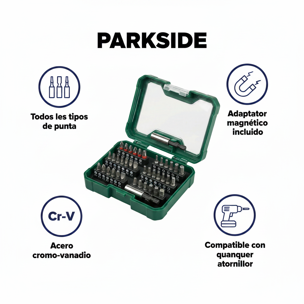 Juego de Puntas de Atornillar con Adaptador Magnético | Parkside