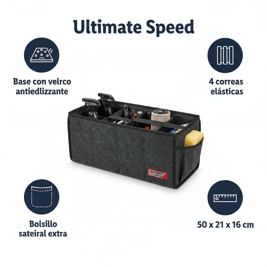Bolsa Organizadora para Maletero con Velcro Antideslizante | Ultimate Speed
