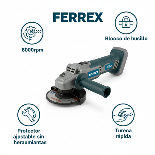 Amoladora Angular a Batería 20V 8000rpm FAW-20 | Ferrex
