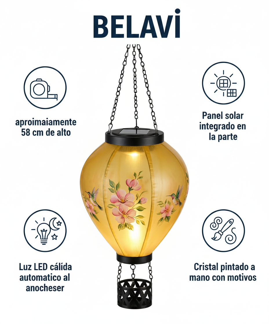 Globo Aerostático Solar LED XL - Belavi