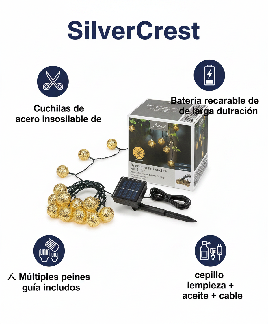 Cortapelos Profesional Recargable con Accesorios - SilverCrest
