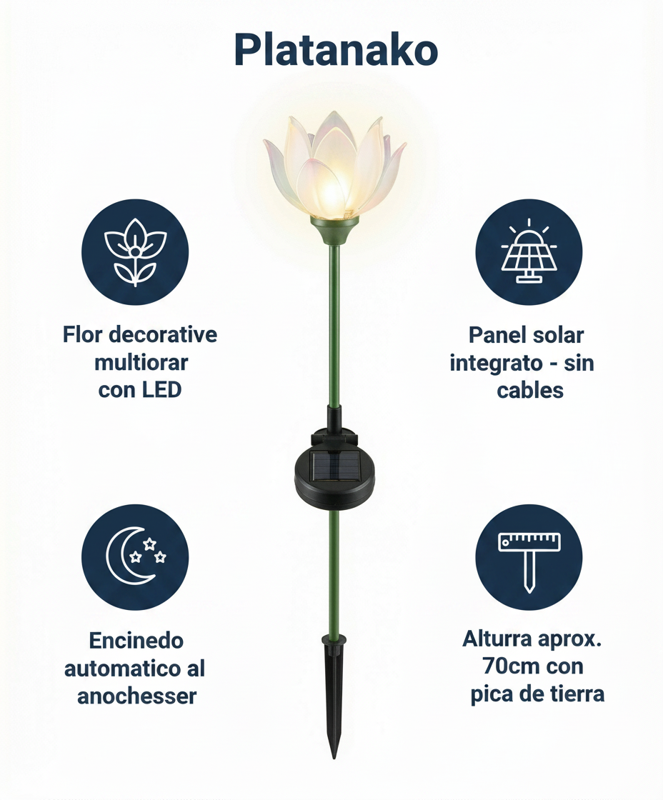 Estaca Solar Primavera Flor Multicolor LED - Belavi