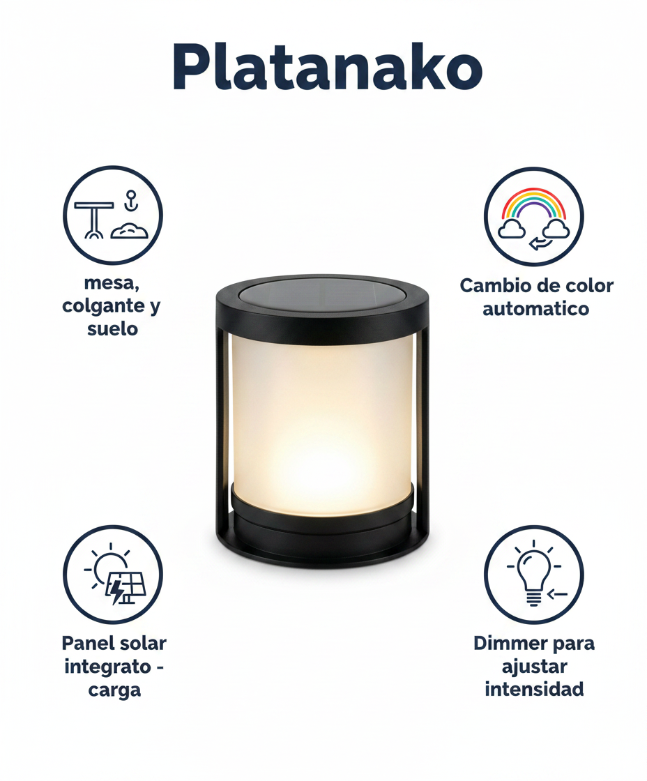 Lámpara Solar Jardín 3en1 Cambio Color - Casalux