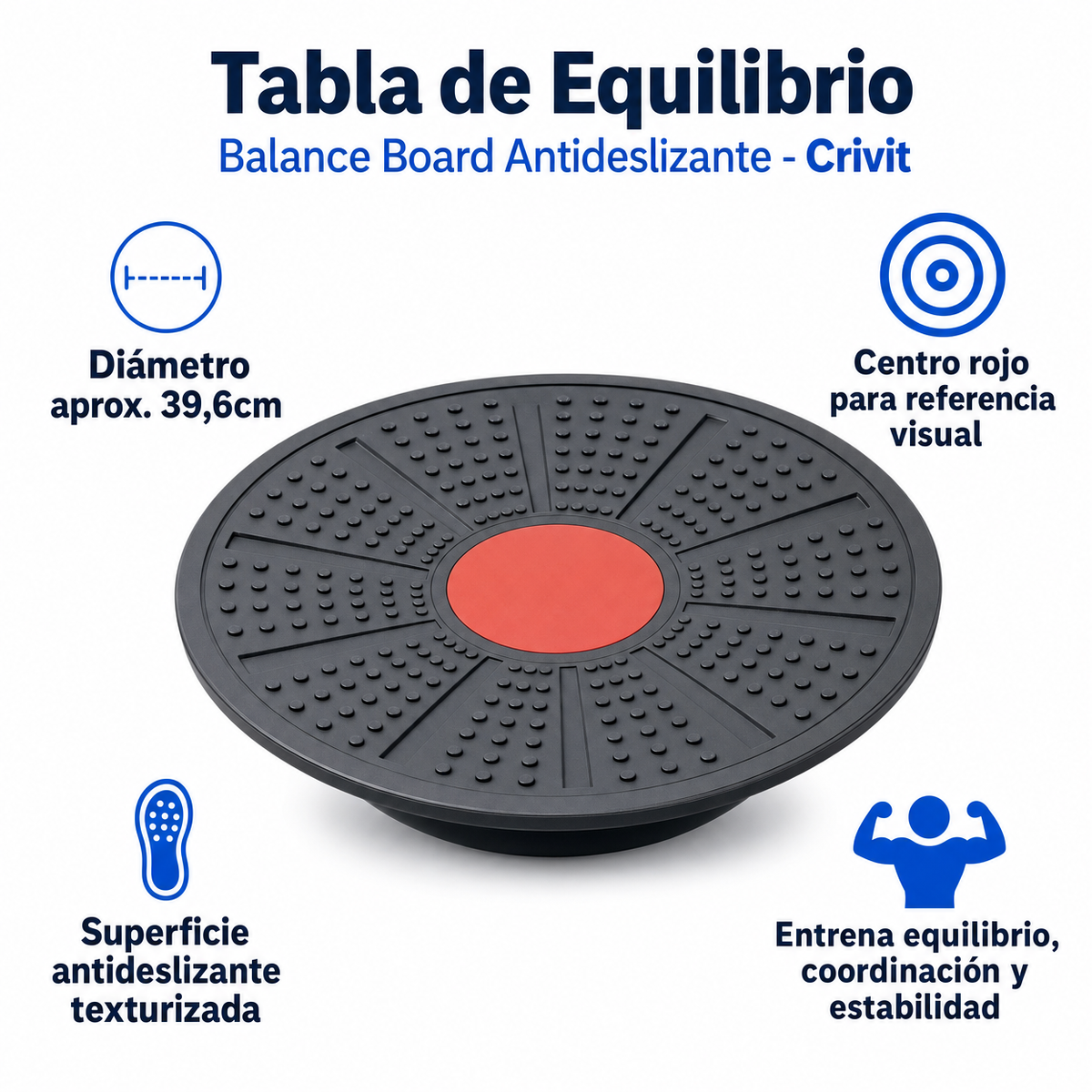 Tabla de Equilibrio Balance Board Antideslizante - Crivit