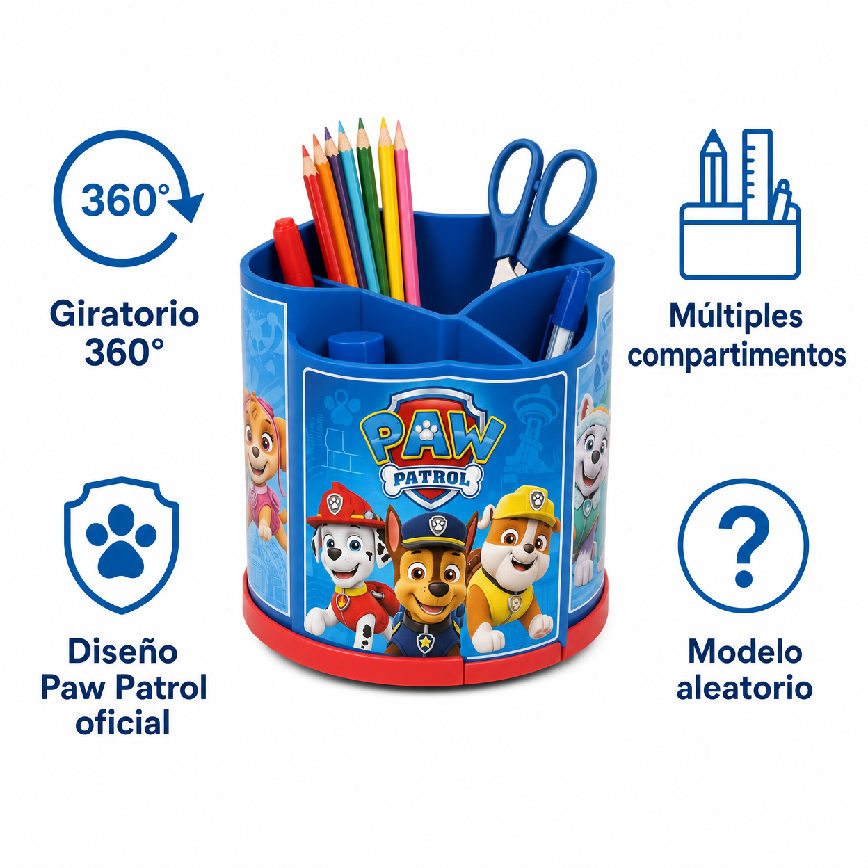 Organizador Escritorio Giratorio Patrulla Canina - Nickelodeon