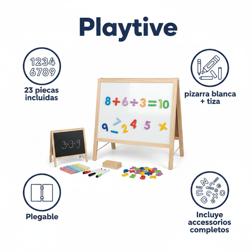 Caballete de Mesa Infantil Madera 23 Piezas - Playtive
