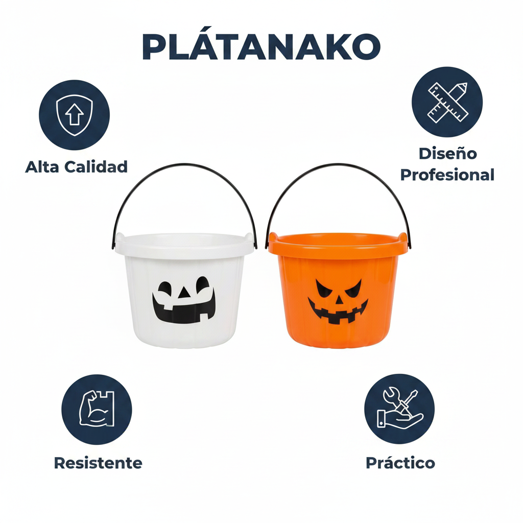 Cubo Halloween Calabaza Modelo Aleatorio
