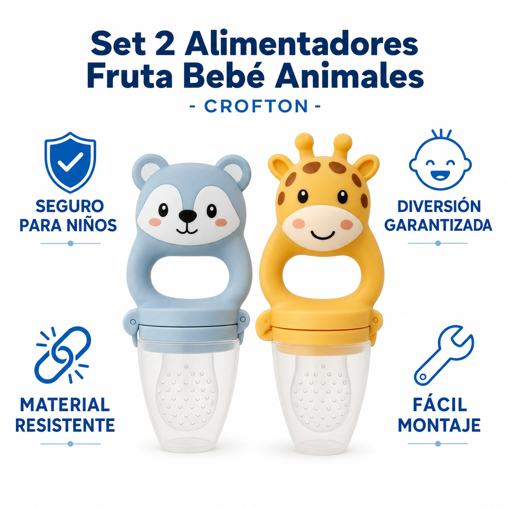 Set 2 Alimentadores Fruta Bebé Animales - Crofton
