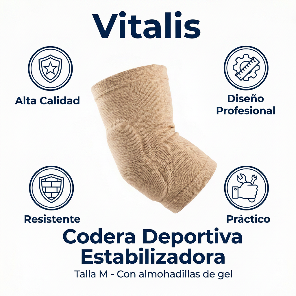 Codera Deportiva Estabilizadora con Gel Talla M - Vitalis