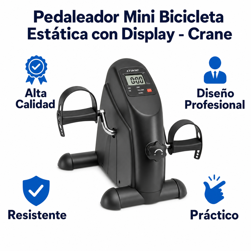 Pedaleador Mini Bicicleta Estática con Display - Crane