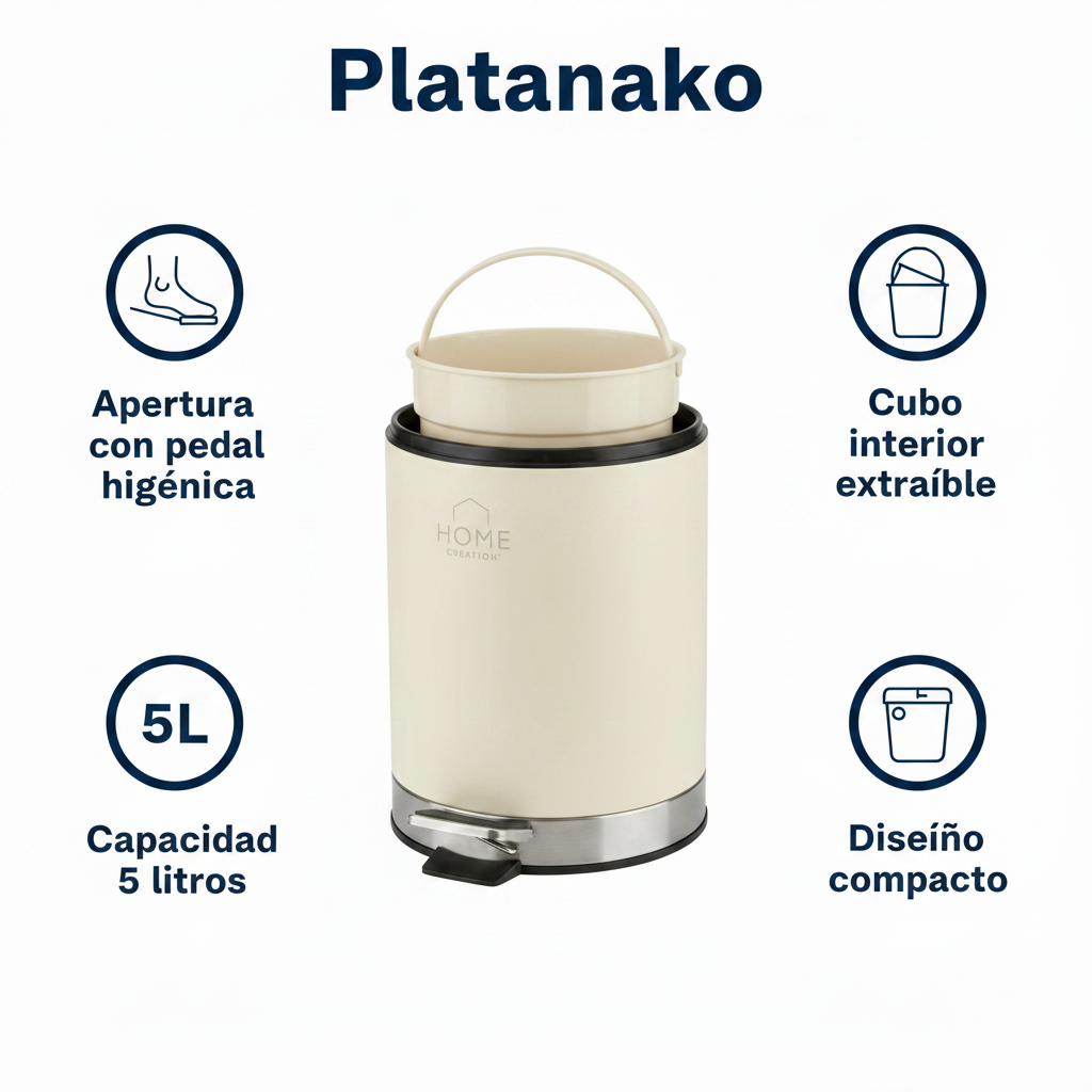 Cubo de Basura para Baño 5L - Home Creation