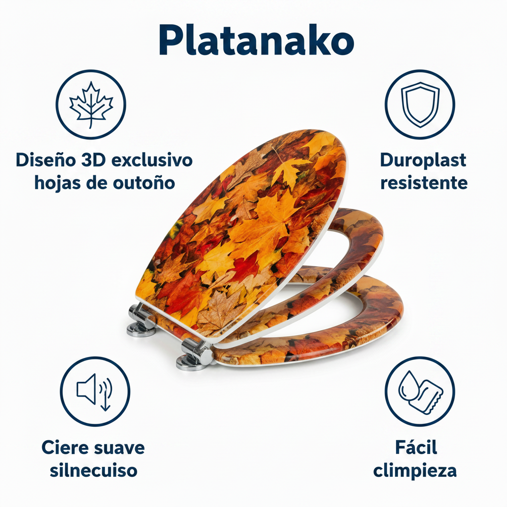 Asiento de Inodoro Hojas de Otoño 3D - Wenko