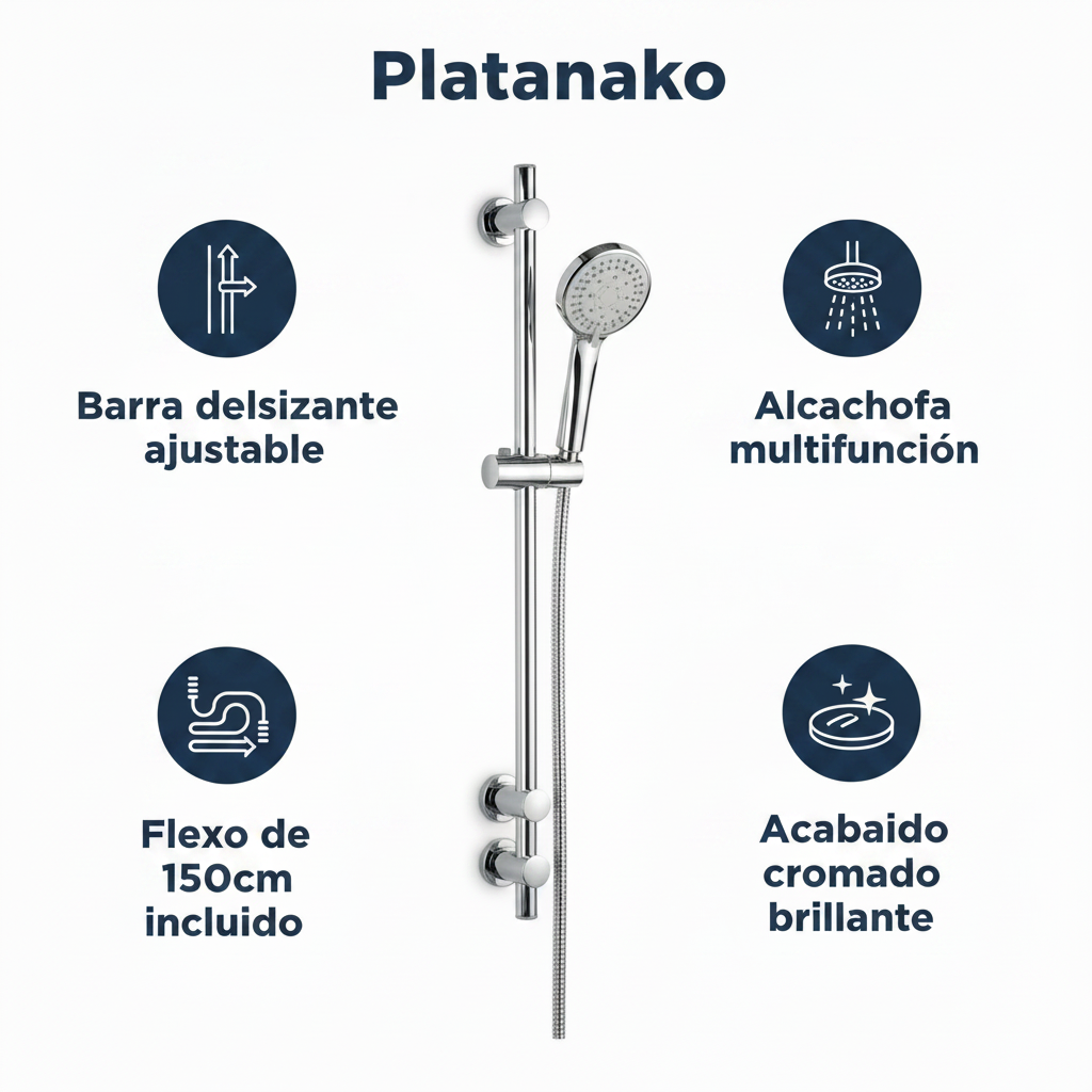 Kit de Ducha con Barra Deslizante - Livarno Home
